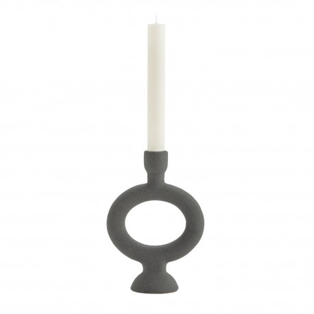 bougeoir rond gres gris fonce madam stoltz