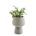 madam stoltz cache pot sur pied gobelet gres gris