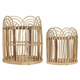 ib laursen panier rotin elegant chic tresse ajoure large arches set de 2