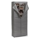 Meuble armoire rangement à chaussures en tissu gris 7 étagères Zeller