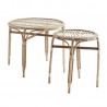 Tables d'appoint rotin bambou Madam Stoltz (set de 2)