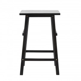 house doctor table d appoint carree bois noir epure