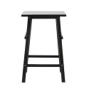 house doctor table d appoint carree bois noir epure