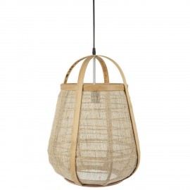 ib laursen suspension ovale bois naturel toile de jute