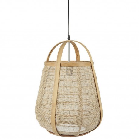 ib laursen suspension ovale bois naturel toile de jute