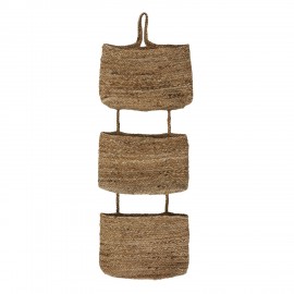 3 paniers rangement suspendu mural jute house doctor rarmla