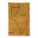 hk living tapis coton recycle style retro vintage jaune ocre