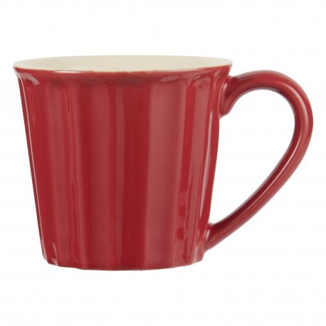 Tasse mug grès côtelé IB Laursen Mynte rouge