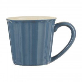Mug  grès côtelé IB Laursen Mynte bleu