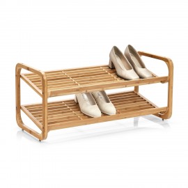 etagere rangement chaussures empilable bois bambou zeller