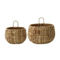 house doctor hang panier ovale rangement jacinthe d eau tresse 1 anse