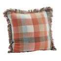 grande housse coussin a carreaux rouge franges madam stoltz