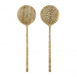 couverts a salade rustiques en bois manguier madam stoltz