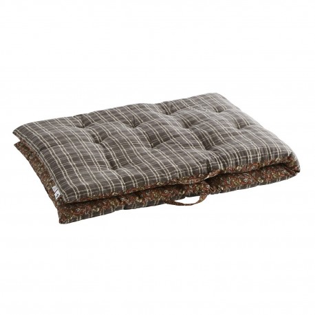 grand matelas de sol a carreaux fleuri reversible madam stoltz