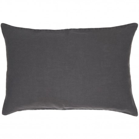 ib laursen housse de coussin rectangulaire lin gris fonce 6201-34