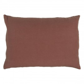 ib laursen housse coussin lin rectangulaire rouille 50 x 70 cm