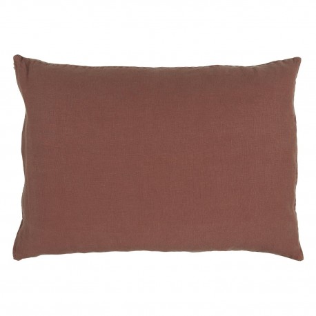 ib laursen housse coussin lin rectangulaire rouille 50 x 70 cm