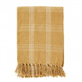 madam stoltz plaid a carreaux retro vintage jaune moutarde