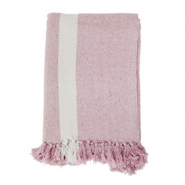 madam stoltz plaid coton rose rayures franges