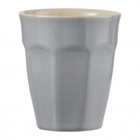 tasse a cafe cotelee gobelet gres gris ib laursen