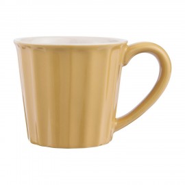 ib laursen mug faience cotelee jaune moutarde mynte