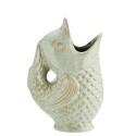 madam stoltz vase poisson gres vert clair