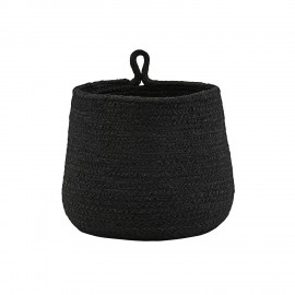 house doctor hang panier rangement a suspendre en jute noir