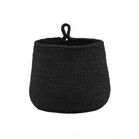 house doctor hang panier rangement a suspendre en jute noir