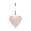 ib laursen decoration de sapin coeur metal rose pastel jute