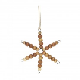 Décoration de sapin bois naturel étoile IB Laursen