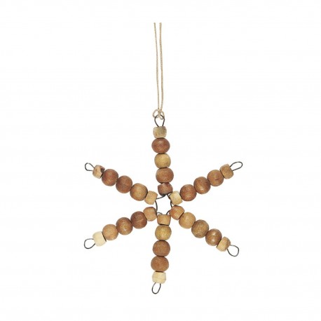 Décoration de sapin bois naturel étoile IB Laursen