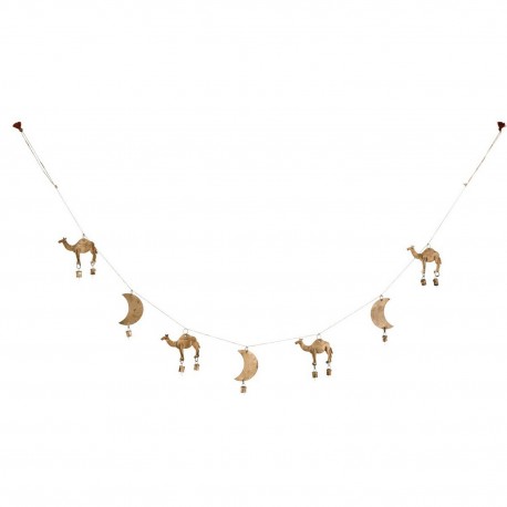 guirlande indienne a suspendre chameaux metal dore madam stoltz