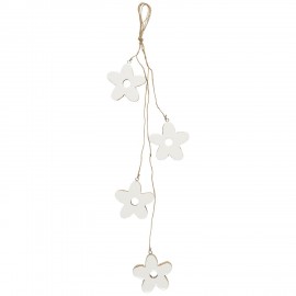 Guirlande de fleurs bois à suspendre IB Laursen blanc