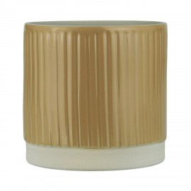 ib laursen cache pot gres strie jaune moutarde