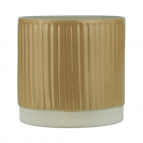 ib laursen cache pot gres strie jaune moutarde