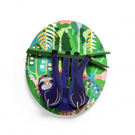 decoration murale chambre enfant animal jungle paresseux studio roof