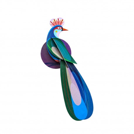 decoration murale en carton oiseau de paradis banda bleu studio roof