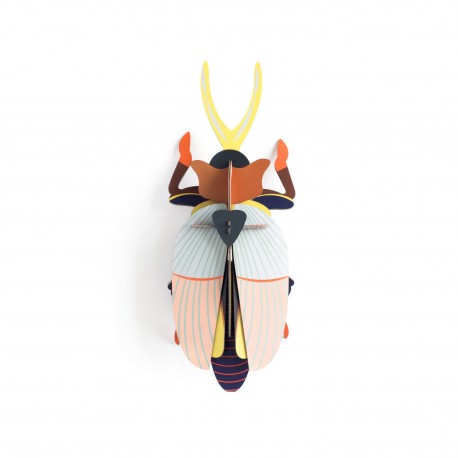 insecte decoration murale scarabee rhinoceros en carton studio roof