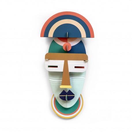 Masque mural multicolore décoratif carton Studio Roof Brooklyn