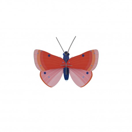 papillon mural decoratif studio roof cuivré commun