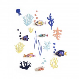 studio roof decor mural poissons mur de curiosites monde marin