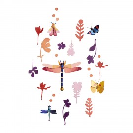 studio roof decoration murale insectes carton mur de curiosites