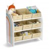 meuble etagere rangement jouets enfants 9 paniers zeller
