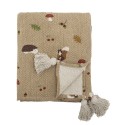 plaid enfant coton recycle marron bloomingville fall