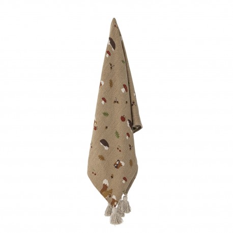 plaid enfant coton recycle marron bloomingville fall