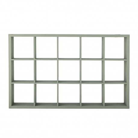 etagere murale compartiments carre verte bois bloomingville preston