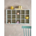 etagere murale compartiments carre verte bois bloomingville preston