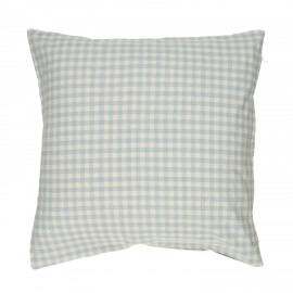 grande housse coussin vichy bleu clair carreaux coton ib laursen