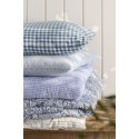 housse coussin coton petits carreaux bleu ib laursen