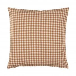 housse coussin coton vichy marron ib laursen